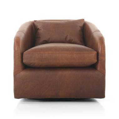 Genuine leather tub discount chairs